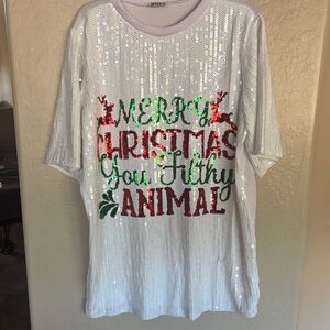 Why Dress Sequin Christmas T-Shirt
557